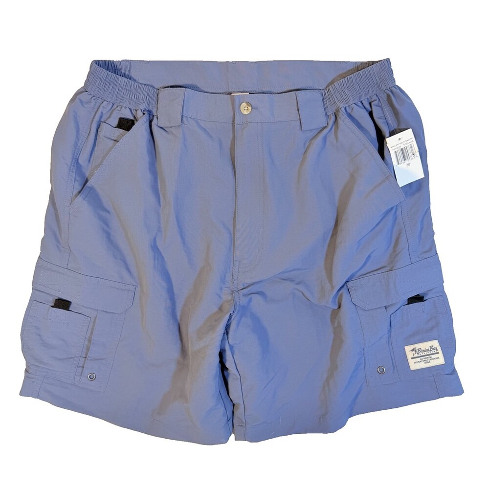 Bimini Bay Cargo Shorts Men's Size 38 Steel Blue 6-Pocket NWT Hike Raft Fish